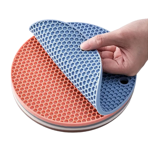 Non Slip Heat Resistant Kitchen Honeycomb Round Trivet Mat