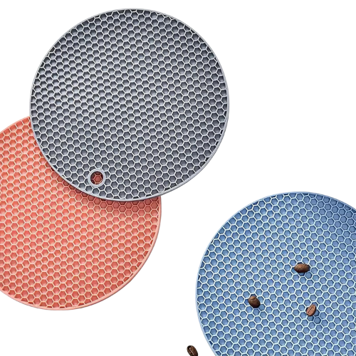 Non Slip Heat Resistant Kitchen Honeycomb Round Trivet Mat