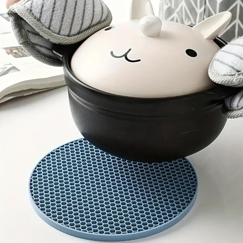 Non Slip Heat Resistant Kitchen Honeycomb Round Trivet Mat