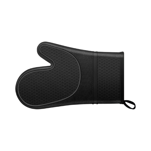 Black Silicone Baking Holiday Best Heat Resistant Oven Mitts