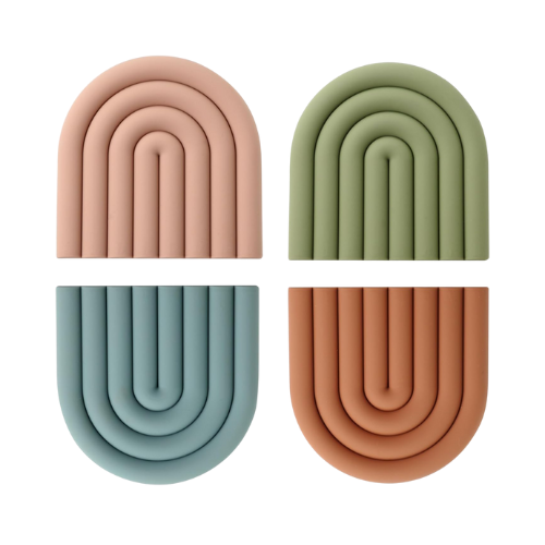 Colorful Heat Resistant Table Protection Rainbow Trivet Mat