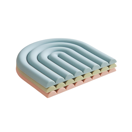 Colorful Heat Resistant Table Protection Rainbow Trivet Mat